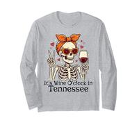 Cute Women's It's Wine O'clock in Tennessee Maglia a Manica
