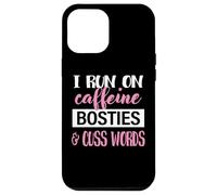 Cute Womens Run On Caffeine and Boston Terrier Dog Lover Custodia per iPhone 12 Pro Max