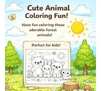 Cute Woodland Animals Activity Book: Coloring, Counting & Dot-to-Dot Fun for Kids Ages 3-6