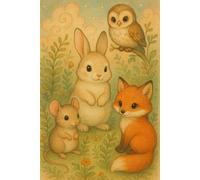 Cute Woodland Animals Notebook - Bunny, Fox, Mouse & Owl Journal | Kawaii Forest Creatures Writing Book | Cozy Cottagecore Nature Notebook | Lined ... Kids, Teens & Adults | Cute Animal Lover Gift