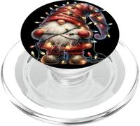 Cute Xmas Gnome Graphic For Family Colorful Christmas Lights PopSockets PopGrip per MagSafe