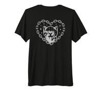 Cute Y2K Cat Chain Heart Emo Goth 90s 2000s Vintage Graphic Maglietta Premium