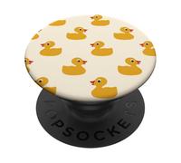 Cute Yellow Rubber Duck Little Bath Toy Black PopSockets PopGrip Adesivo