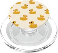 Cute Yellow Rubber Duck Little Bath Toy Black PopSockets PopGrip per MagSafe