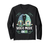Cute Yoga Gnomes for Women And Hippie Mom Summer Mode On Maglia a Manica