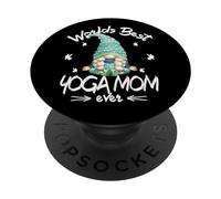 Cute Yoga Lover Gnome For Women And Grandma Best Yoga Mom PopSockets PopGrip Adesivo