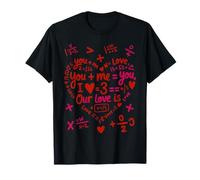 Cute You Plus Me Math Love Equation Valentines Day Maglietta
