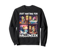 Cute Zombie Just Waiting for Halloween Spooky Autumn Felpa