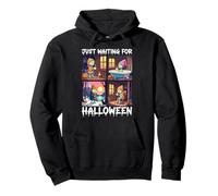 Cute Zombie Just Waiting for Halloween Spooky Autumn Felpa con Cappuccio