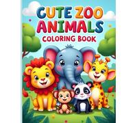 CUTE ZOO ANIMALS COLORING BOOK