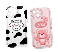 Cute3D Kawaii Cases per iPhone 14 Pro, design unico a cartone animato, custodia protettiva in morbido gel di silicone antiscivolo, per donne e
