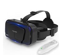 Cutebe Occhiali VR, Realtà Virtuale 3D, Realtà Virtuale per Film e Giochi 3D, per Smartphone 4.7-7 Pollici [con controller], Vr.black