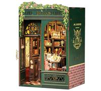 CUTEBEE Book Nook Kit - Casa Bambole in Miniatura da Costruire, Own Bookstore Booknook Puzzle in Legno 3D, Set Creativo per la Decorazione della Libreria, Regali per Familiari e Amici