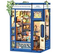 CUTEBEE Book Nook Kit - Casa delle Bambole per Adulti, DIY Elegante Casa in Miniatura con Luci LED, Decorazione per Libreria, (Literature Bookstore)