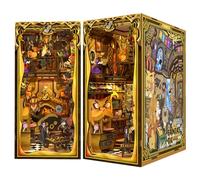 CUTEBEE Book Nook Kit fai da te, casa in miniatura per adulti e ragazzi, casa delle bambole Booknook, piccola casa, costruzione, libreria, decorazione, regali per familiari e amici