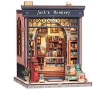 CUTEBEE Book Nook Kit - Mini casa in legno in miniatura a tema - Set fai da te per adulti, regalo creativo, regali unici per la famiglia (Jack's Bookery)