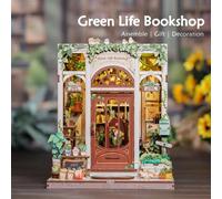 Cutebee Casa in miniatura fai-da-te Libro Nook Scaffale Inserto Casa delle bambole Modello Street Shop Serie Scaffale in legno Giocattoli Regali di compleanno