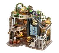 CUTEBEE Kit fai da te casa in miniatura con mobili, kit casa delle bambole fai da te più copertura antipolvere scala 1:24 stanza creativa per Natale, San Valentino idea regalo (LV003)