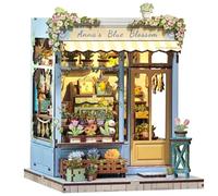CUTEBEE Kit per fermalibri Book Nook, casa delle bambole fai da te in miniatura, in 3D, per adulti, set creativo per la decorazione di librerie, kit regalo (Anna's Blue Blossom)