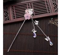 cutecool Bastone per capelli con strass e perle, bastoncini per capelli con perle di cristallo, fiore con nappa, forcina per chignon e accessori per lo styling dei capelli