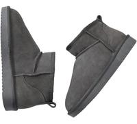 cutecool Mini stivali da donna, classici mini stivali imbottiti con pelliccia, caldi stivali invernali con rivestimento antiscivolo, grigio scuro., 38 EU