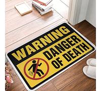 Cutecore - Tappetino da ingresso impermeabile per esterni, raffinato, artigianale, avvertimento pericolo di morte, decorazione per bar per casa/interni, per ingresso, antiscivolo (40 x 60 cm)