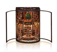 Cuteefun Book Nook Kit DIY con Luci LED, Modello in Miniatura Biblioteca, Decorazione per Libreria, Creazione Manuale per Adulti e Teens, Regalo per Natale e Compleanno
