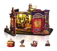 Cuteefun Casa delle Bambole con luce LED, Modellino in Legno per Adulti, Costruite la Casa dei Vostri Sogni, Regali di Natale Creativi per il Compleanno, Magic Energy Station
