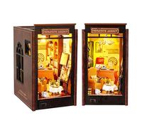 Cuteefun DIY Book Nook Kit, Fermalibri in Legno Inserto Scaffale, Kit Casa delle Bambole in Miniatura Fai da Te per Adulti da Costruire, Regalo per Compleanno Ricordo di Natale(Agenzia Investigativa)