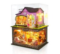 Cuteefun Kit Casa in Miniatura da Costruire, Miniature Casa delle Bambole Fai da Te con Mobili Copertura e Strumenti, Regali Creativi Artigianali (Bottega Magica)
