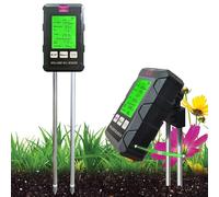 Cuteefun Misuratore PH Terreno, Kit di Analisi del Terreno 6 in 1 con Luce/PH/Temperatura/umidità/Fertilità/umidità, Igrometro Piante, Misuratore umidità Terreno per Giardinaggio, Agricoltura
