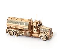 Cuteefun Modellini in Legno da Costruire Camion Cisterna Dell'olio, Costruzioni Legno Adulti, Puzzle in Legno 3D Fai da Te, Idea Regalo per Ragazzi Ragazze Uomini e Donne