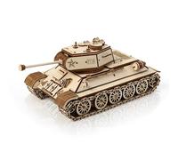 Cuteefun Modello di Auto in Legno 3D, Assembla da solo Car Modellino, Divertiti ad Assemblare, Idea Regalo per Compleanni Natale Festa del Papà (Carro Armato)