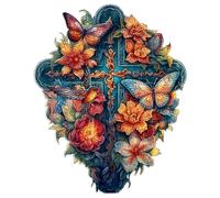 Cuteefun Puzzle in Legno per Adulti Puzzle Animale di Forma Croce Farfalla Puzzle per Regalo Famiglia