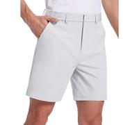 CUTeFiorino Bermuda da uomo, tinta unita, estivi, da golf, con tasche, per il tempo libero, 1/2, elasticizzati, comodi, funzionali, vestibilità regolare, Bianco4., XL