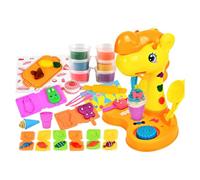 CUTeFiorino Color Dough Set Kitchen with Ice/Cake/Noodle/Hamburger Maker Machine Arts Crafts Play Toys Kit for Boys Girls Kids Toddlers Ages 3+ 24 Dough Fai da te per adulti (D, taglia unica)
