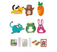 CUTeFiorino DIY Doll Sewing Toys New My First Sewing Kit Sew Animals Cat/Dog///Frog/Carrot with Colorful Threads & Educational Sewing Kit for Kids 4 7 Artigianato per adulti (rosso, taglia unica)