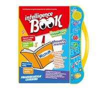CUTeFiorino English Point Reading Children Border Early Education Point Reading Machine Toys E Book Point Reading This Intelligent Audio Ebook giocattolo per bambini (giallo, taglia unica)