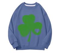 CUTeFiorino Felpa Baby 56 Ragazze Girls and Boys Round Neck Felpe Spring and Autumn St Day Middle and Large Children's Felpe Retro Personality 2D Printing Children's, Blu marino, 4-5 Jahre