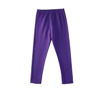 CUTeFiorino Leggings sportivi neri da ragazza, leggings Spring and Autumn Wear Baby Girls' Pants 95 Cotton Candy Color Nine Point Pants Pantaloni da fango senza spalline, Lilla, 9-10 Anni