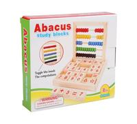 CUTeFiorino Mathematical Counter Wooden Educational Counting Toy Early Educational Multifunctional Calculation Alphabet Building Block Toy Baby Baby Toy (Kaki, taglia unica)