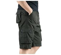 CUTeFiorino Pantaloni cargo da uomo, corti, estivi, a 3/4, sportivi, lunghezza al ginocchio, in cotone elasticizzato, per il tempo libero, con tasche con cerniera, pantaloni mimetici, beige, chino