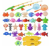 CUTeFiorino Pesca piscina Set gioco acqua e ragazza palla da bagno (giallo, taglia unica)