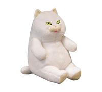 CUTeFiorino Realistic Cat Plush Toy 30 cm Stuffed Animal Plush Realistic Stuffed Cat Soft Plush Toy Stinky Faced Doll (bianco, taglia unica)