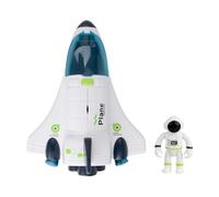 CUTeFiorino Spaceship Toys for Kids 35 with Lights and Sound Station Toys City Spaceship Little Rocket Toys for Kids Compatible with Motorikloop (White, One Size)