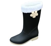 CUTeFiorino Stivali di gomma corti da pioggia per donna, alla caviglia, da giardino, da donna, in gomma, Nero , 40 EU