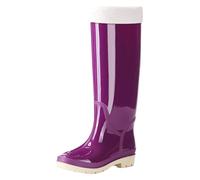 CUTeFiorino Stivali di gomma corti da pioggia per donna, alla caviglia, da giardino, da donna, in gomma, Lilla, 40 EU