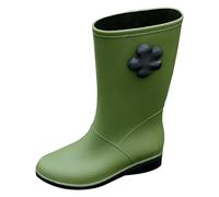 CUTeFiorino Stivali di gomma corti da pioggia per donna, alla caviglia, da giardino, da donna, in gomma, verde, 40 EU