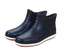CUTeFiorino Stivali di gomma da giardino per esterni, alla moda, antiscivolo, tubo corto, in PVC, da uomo, elastici, leggeri, per l'agricoltura, il lavoro, la caccia, il fitness, Nero , 43 EU