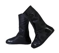CUTeFiorino Stivali di gomma unisex scarpa da viaggio slip pioggia sopra la neve stivali impermeabili riutilizzabili copriscarpe una volta tuta protettiva, Nero , 3xl